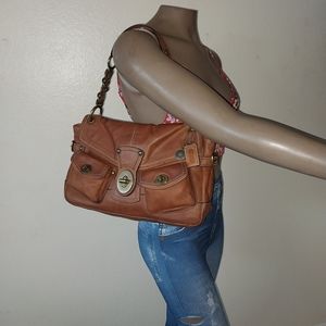 Coach Legacy Leigh 65th Anniversary Brown Leather Shoulder Bag 11128 Turnlocks